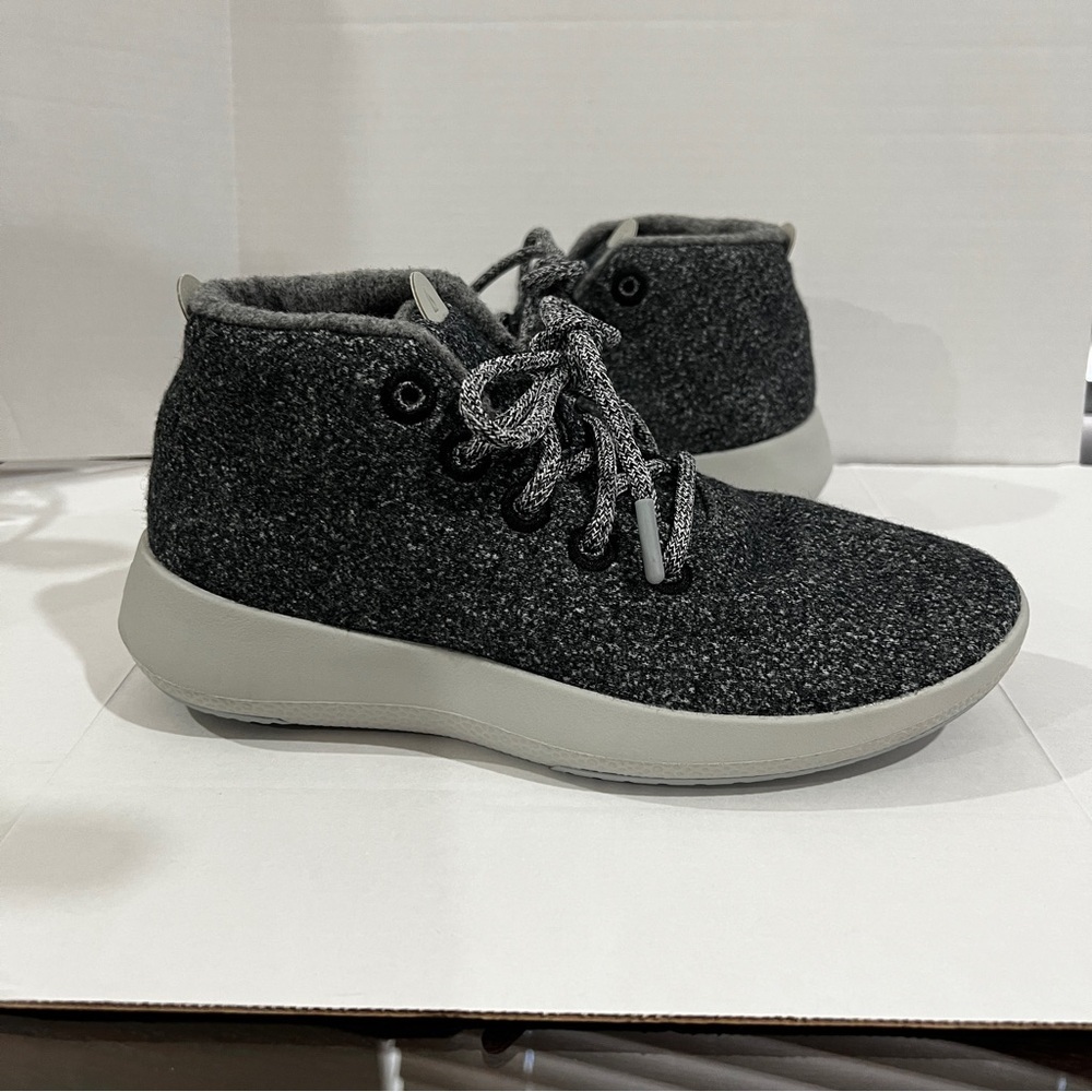 Allbirds Women's Heathered Gray Merino Wool Runner-up Mizzles Sz 8 Hi-Top Shoes
